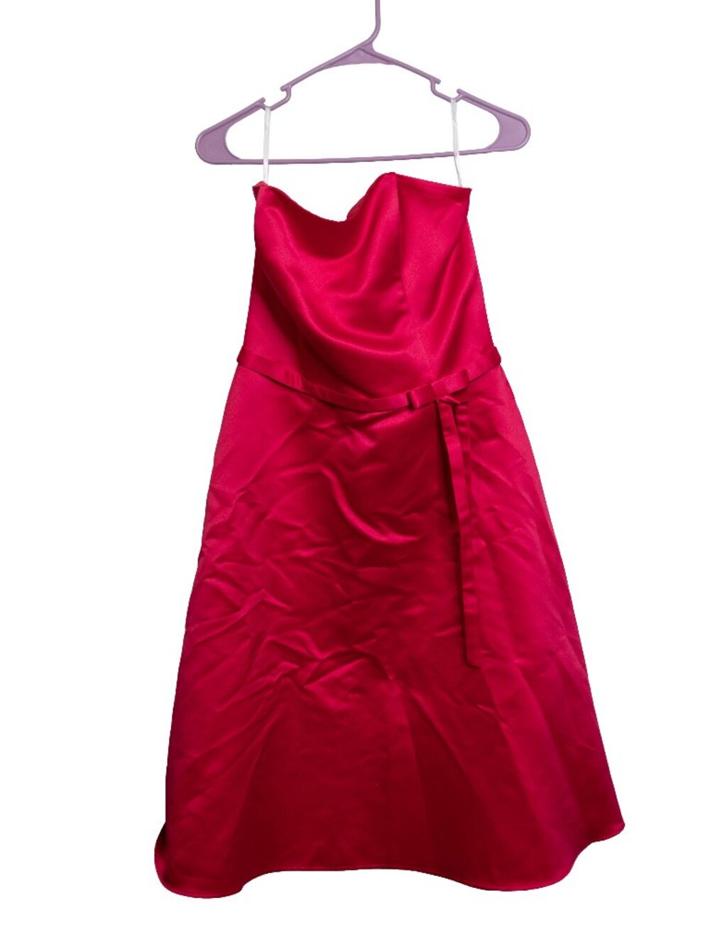 Scott McClintock Hot Pink Strapless Satin Mini Dress - Size 10